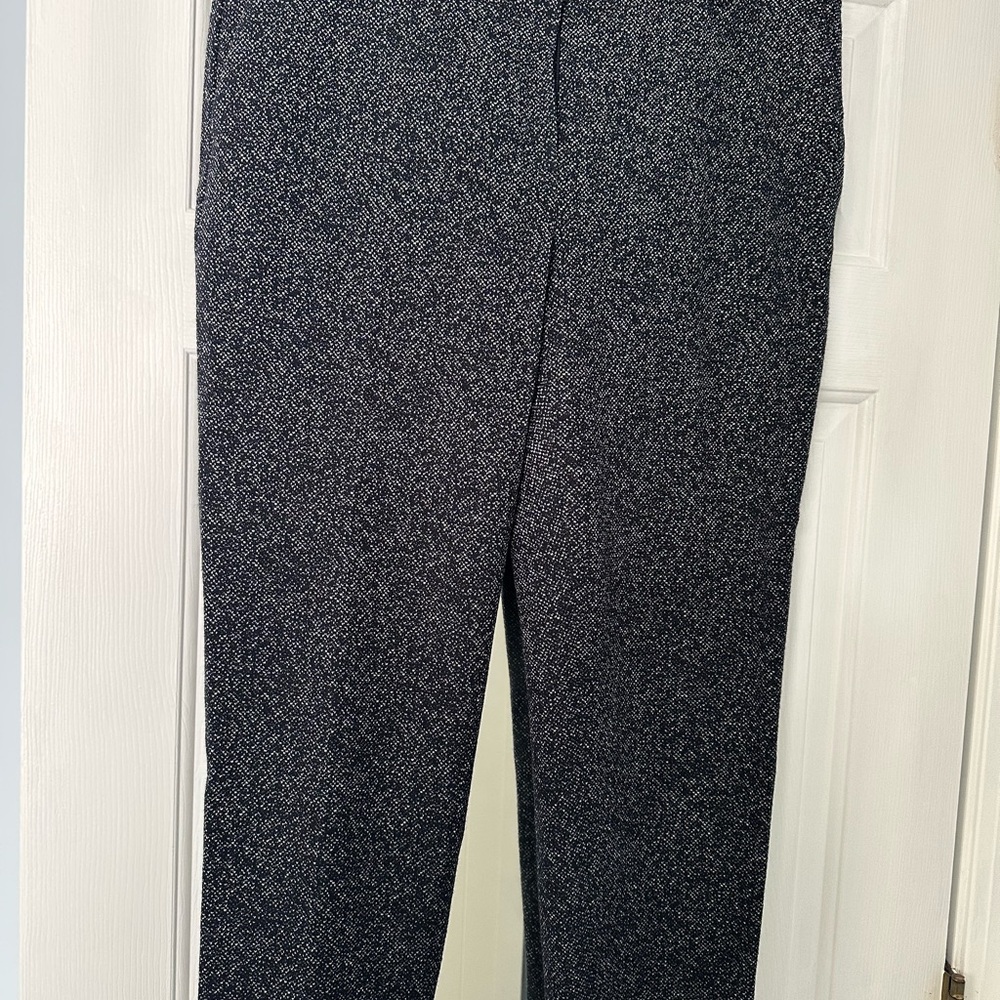 Theory Black and White Tweed Pants